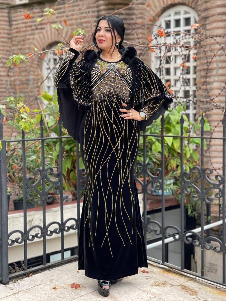 Plus Size Luxury Velvet Wedding Party Dresses Women 2023 New African  Evening Gown Dashiki Ankara Winter Outfits Robe with Cloak - African  Boutique