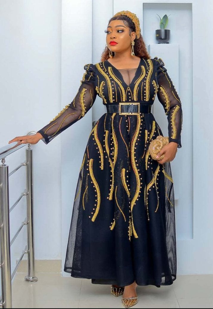 Nigerian Muslim Style Aso Ebi Modest Evening Gowns Muslim With Floral  Pleats And High Neck Long Sleeves From Weddingplanning, $100.51 | DHgate.Com