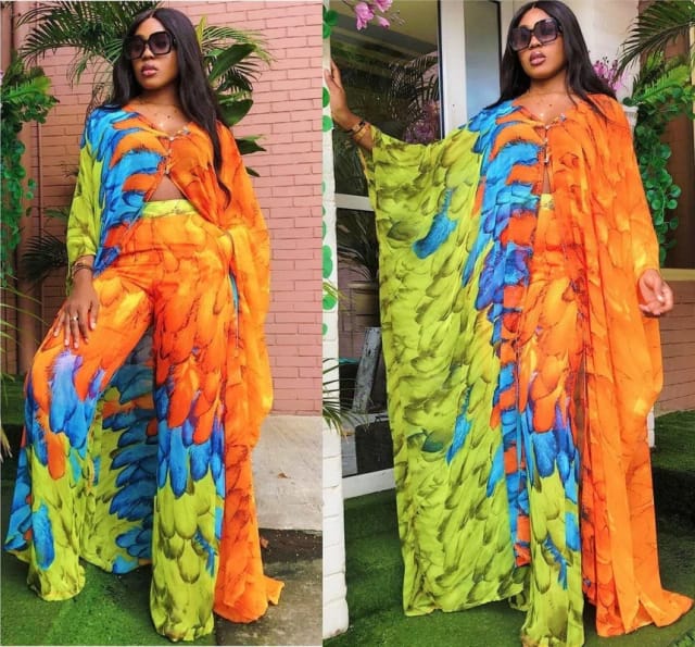Latest Two Piece Set Summer African Clothes For Women Long Dress
